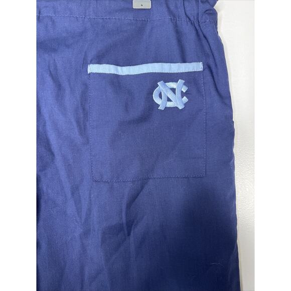 Dudz Scrub Size S UNC NCAA North Carolina Tar Heels Back Logo Pants Navy NWT New - Picture 4 of 5